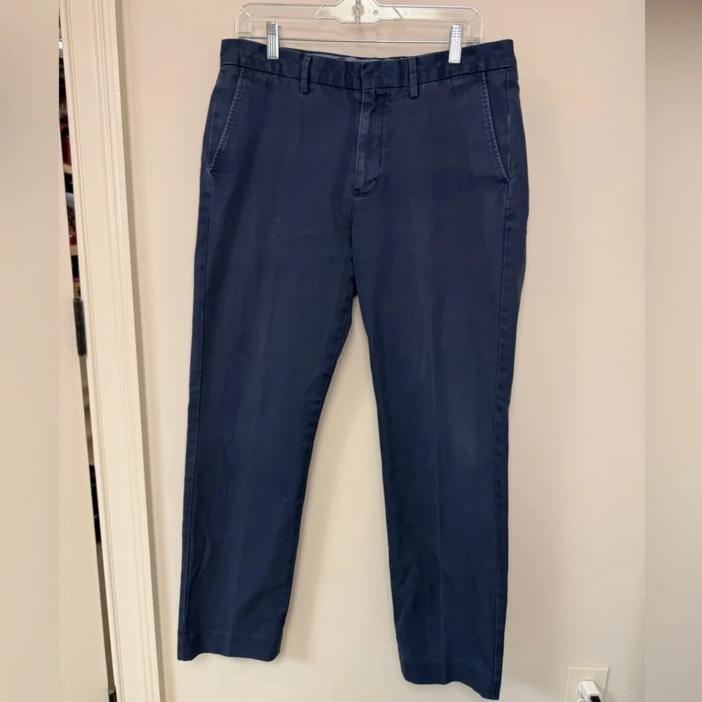 J.Crew: Men's Navy Chino Pants, Urban Slim Fit, Size 33W 32L